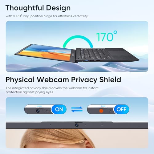 FURESTUR Laptop, Full HD IPS Laptop Computer, 8GB LPDDR4 RAM, 256GB SSD, N4000 Processor - Image 6