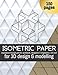 Produktbild Isometric Graph Paper | 0.2 inch triangles | Notebook for Architects, Engineers, 3D design: 150 pages | 8.5 x 11 inches | Light Grey Grid, full page (no edges)