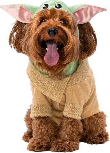 STAR WARS Grogu Pet Hoodie - Hooded Pet Shirt with Sleeves and Ears
