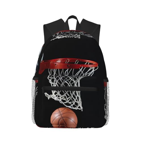 Sac à dos voyage basket-ball ordinateur portable travail loisirs noir