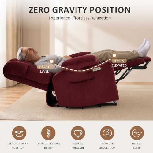 Image of MCombo Dual Motor Power Lift Recliner Chair for Elderly, Massage Heat 7890