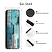 GzLeyigou 2PCS Turquoise Abstract Art Refrigerator Door Handle Covers, Microwave Fridge Dishwasher Oven Handle Cover, Keep Kitchen Appliance Clean from Fingerprints Liquid Oil Stain Anti-Skid Decor