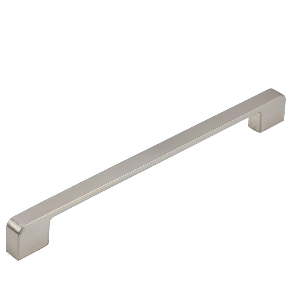WenRan Solid Square Bar Cabinet Handle Brushed Nickel Arch Curved Kitchen Cabinet Hardware Handle Pull -for Bedroom Dresser Drawer Wardrobe Door Knob