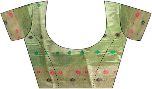 Image of Sarees for Women Wear Organaza Silk Banarasi Sari Kanjivaram Soft Pure Paithani Wedding Original Kanchipuram Pattu Sadi with Blouse Piece 2026 (Flowermeena)