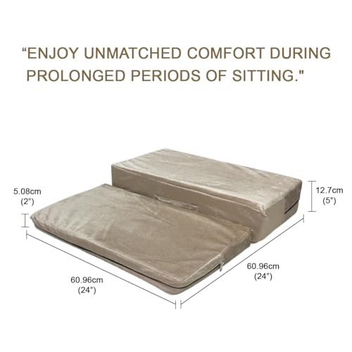 Image of Kawachi Back Support Portable Relaxing Folding Yoga Meditation Floor Chair (Beige Meditation Seat)
