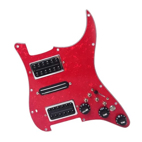 ピックガードピックアップ ギター配線済みロードピックガードキルスイッチ付きコイル分割 HSH ハムバッカーピックアップセット ST エレキギター用