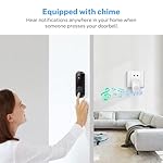 1080P Wireless Video Doorbell Camera with Chime Ringer, Night Vision, Cloud Storage, 2.4GHz Wi-Fi, Smart AI Human Detection, 2-Way Talk, Real-Time Alert, Battery Powered for Home Security (Black) - Image 5