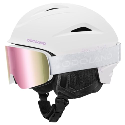 Odoland Ski Helmet, Snowboard Helmet with Ski Goggles for Adults and Youth,...