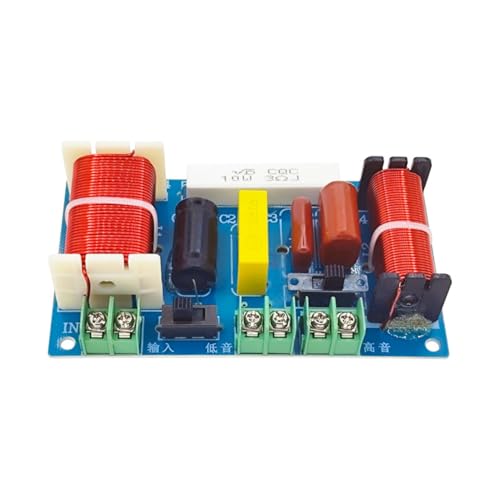 Fegtrtyoa Divisor de Audio Bidireccional de 250 W, Frecuencia de 2500 Hz A 3000 Hz, Filtro para Altavoces DIY, Filtro de Cruce Estéreo HiFi para Cine en Casa.