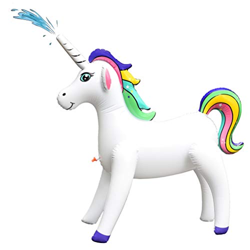 GoSlaz Inflatable Unicorn Sprinkler, Large Yard and Lawn Kids Sprinkler for Outside, The Best Summer Outdoor Water Toys for Kids