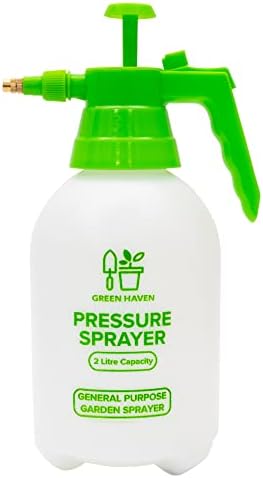 GREEN HAVEN 2 Litre Pump Action Garden Sprayer with Adjustable Stainless-Steel Sprayer  High Pressure Sprayer for Weed Killer, Pesticides, Fungicides, Cleaning, Gardening | Water Spray Bottle