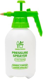 GREEN HAVEN 2 Litre Pump Action Garden Sprayer with Adjustable Stainless-Steel Sprayer  High Pressure Sprayer for Weed Killer, Pesticides, Fungicides, Cleaning, Gardening | Water Spray Bottle