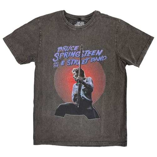Standard Unisex Sizing Bruce Springsteen Live Photo Stone Wash T Shirt Size XXL