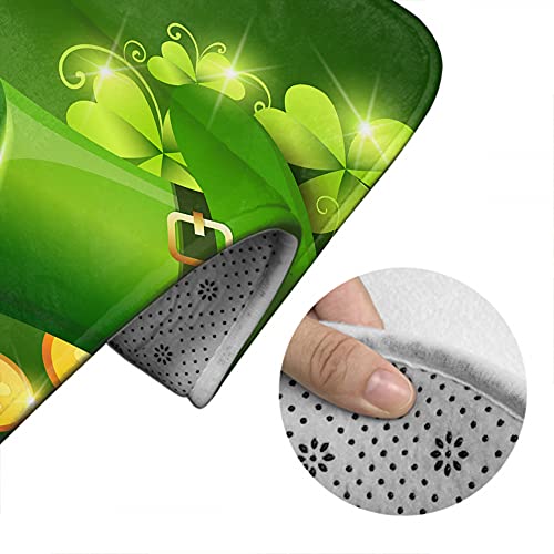 St. Patrick's Day Badezimmerteppich-Set, rutschfest, Kleeblatt, goldene Münzen, irischer Urlaub, 3-teiliges… – Bild 4