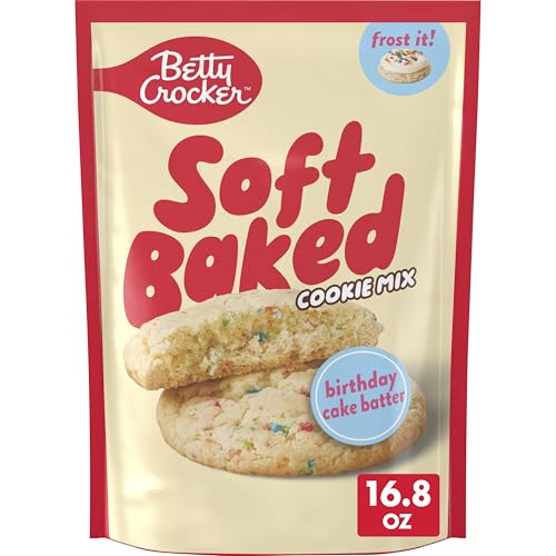 Betty Crocker Soft Baked Cookie Mix, Birthday Cake Batter Flavore...