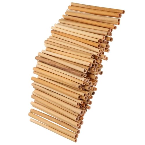Natural Reed Drinking Straws 50pcs 15cm miniatura 1