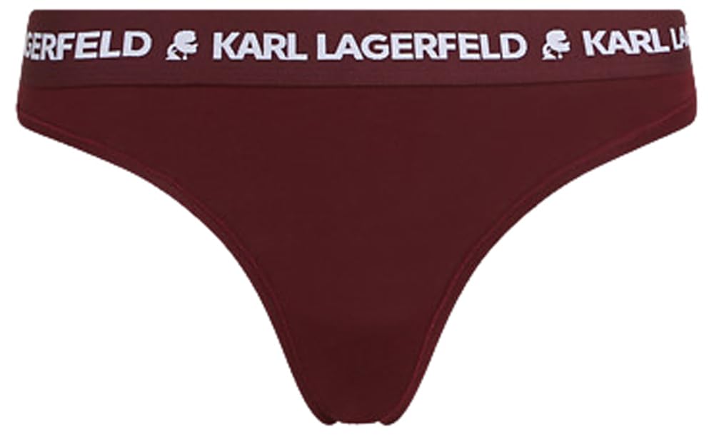 KARL LAGERFELD Femme Logo Thong Multiband (3 Pack) Windsorwine/Etherea/Violet XS