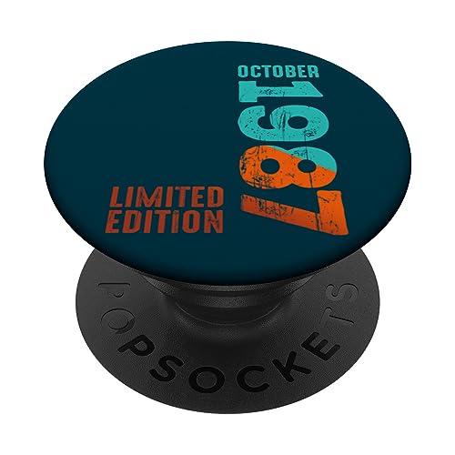 1987 Octubre 1987 Año 1987 Retro 1987 Edición Limitada 1987 PopSockets PopGrip Intercambiable