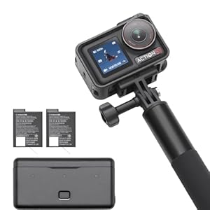 DJI Osmo Action 5 Pro Adventure Combo, Action Camera 4K with 1/1.3″ Sensor, 12h Extended Battery Life with 3 Batteries, Stabilization, Dual OLED Touchscreens, Mini Action Camera for Travel, Vlog