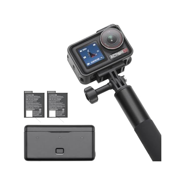DJI Osmo Action 5 Pro Adventure Combo, Action Camera 4K with 1/1.3″ Sensor, 12h Extended Battery Life with 3 Batteries, Stabilization, Dual OLED Touchscreens, Mini Action Camera for Travel, Vlog