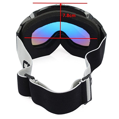 NICOLIE Unisex przeciwmgielne podwójne soczewki UV zimowe wyścigi na zewnątrz snowboard gogle narciarskie okulary przeciwsłoneczne CRG98-2A