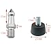 CHENJIN 6PCS Non Slip Camera Feet 1/4 Inch Three Stainless Steel Tripod Feet Hiking Sticks Spikes Photography Accessories Universal Non Slip Rubber Tripod Feet