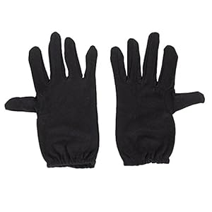 Sky-Black Cotton Half Hand Gloves Cold & Sun Protection Gloves for Men/Women [ Pack 1 Pair