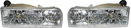 Image of TRQ Headlight Assembly Set FO2502141 FO2503141 Compatible with 1995-1997 Lincoln Town Car
