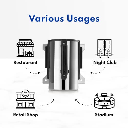 New Star Foodservice 1028829 Barreira de Cinto Retrátil para Montagem Em Parede Fixa de 16 Pés, Cint