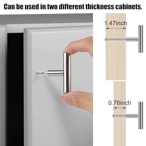 image for Romeda 12 Pack Silver Cabinet Knobs, 2in Single Hole Cabinet Hardware 