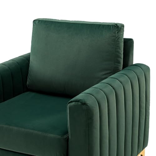Image of Chair Armchair Single Sofa Chair for SmallWingback Chair | High Back Wing Chair | Single Seater Chair for Living RoomSet of 2 Chairs (Green1)