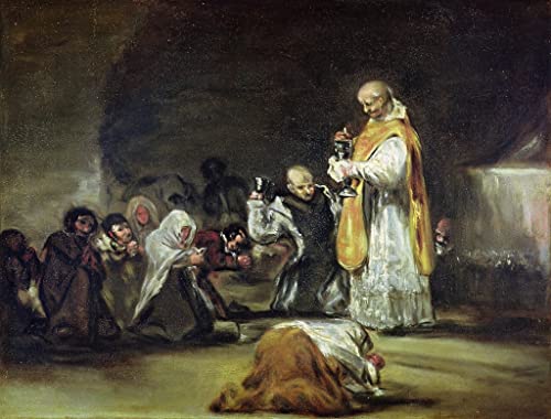 Affiche impression d'art Goya tableau la Communion pour salon