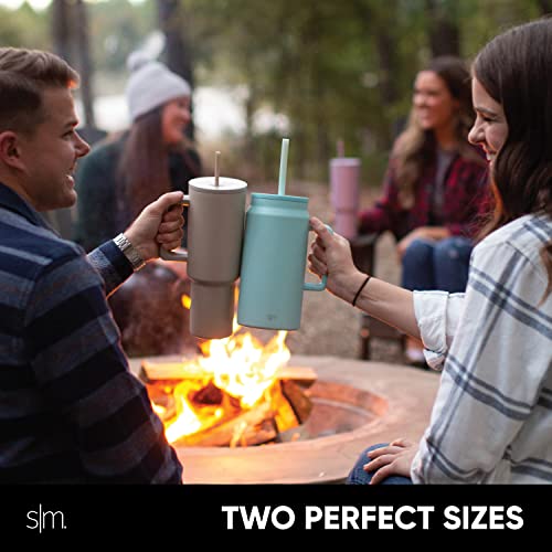 Simple Modern Trek 50oz Insulated Tumbler with Handle and Straw Lid — Midnight Black — view 9