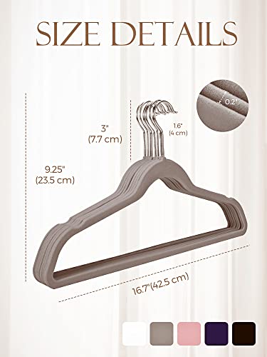Jersow Velvet Hangers, 60 Pack Non Slip Felt Hangers Space Saving Clothes Hanger, Velvet Hanger Heavy Duty Adult Hanger For Coats And Suits (Grey) #TOP5