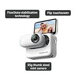 Insta360 GO 3 Vlog カメラ 64GB 小型 軽量 ポータブル アクションカメラ ハンズフリーPOV撮影 どこにでもマウント 手ブレ補正 リモートプレビュー対応 防水 旅行 スポーツ Youtuber・Vlogger向き 手持ちカメラ ホワイト