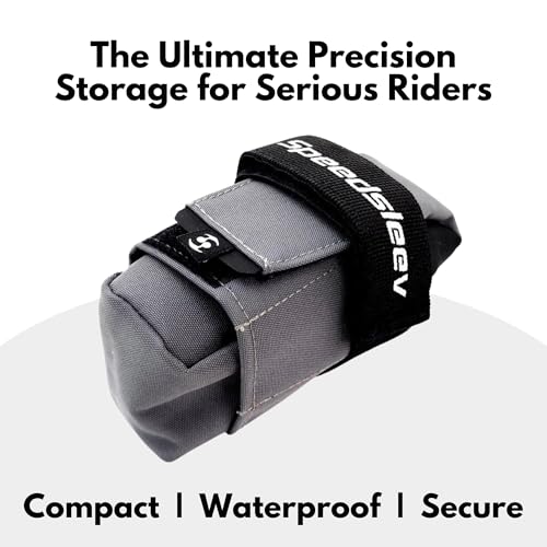 Image of SpeedSleev Ranger 2.0 - Pro-Level Bike Saddle Bag for MTB & Gravel Riders - Ballistic Nylon Construction - Ultra-Stable Storage - Waterproof Under Seat Pack - Medium - Grey