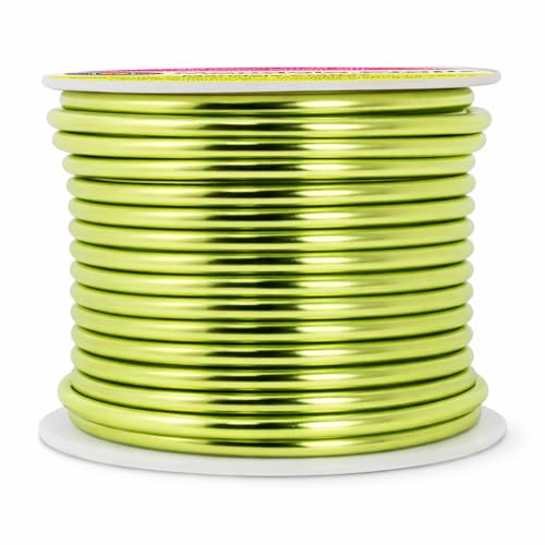 Image of Mandala Crafts 10 Gauge Anodized Aluminum Craft Wire for Jewelry Making - 32 FT Colored Flexible Light Green Wire - Bendable for Bonsai Armature Crafting Sculpting