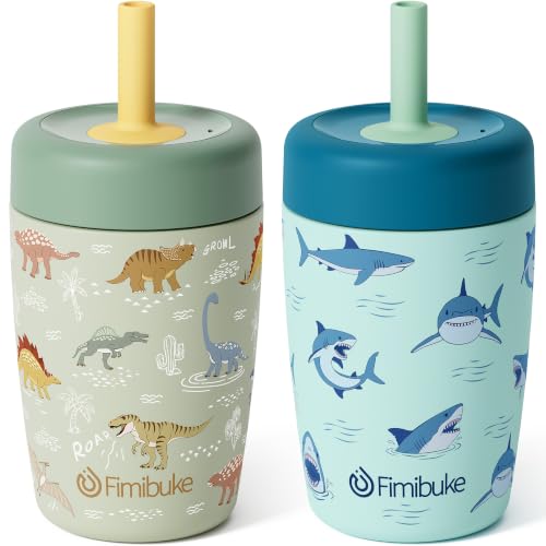 Image of Fimibuke Toddler Cups Spill Proof, 12 OZ Sippy Cup for Toddler Water Bottle