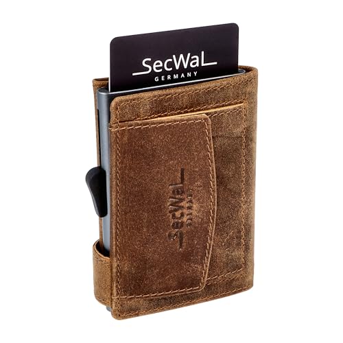 Lavalen Geldbörse Herren Mit Münzfach - PopUp RFID Kartenetui Leder