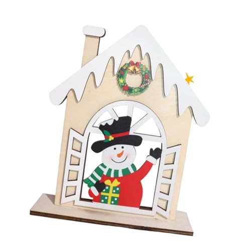 Décoration de Table de Noël pour Entrée et Bureau Plaque en Bois Maison Gravée