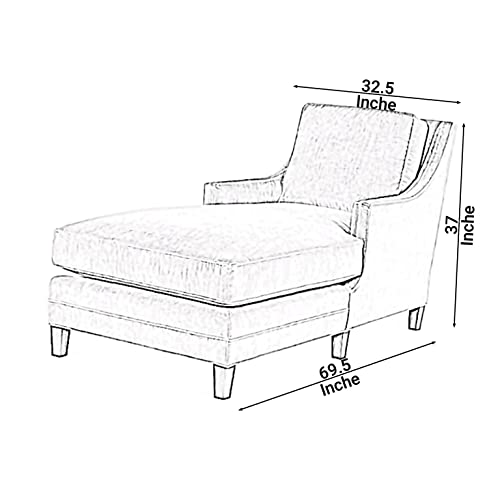 Image of Green Velvet Chaise Lounger diwan Settee sal Wood for livingroom Bedroom Office (Green)
