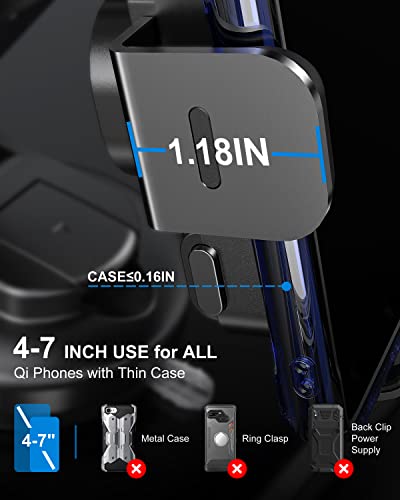 Wireless Car Charger,【Upgraded Suction Power & Metal Auto Clamping Arm】Chgeek 15W Car Phone Charger Mount Holder For Iphone 14 13 12 Mini Pro Max 11 Xs, Samsung Galaxy S22 Ultra S21+ S10+ Note 20, Etc #TOP4