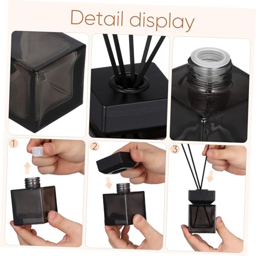 Difusor aromático de varillas 100ml en vidrio con tapa madera miniatura 3
