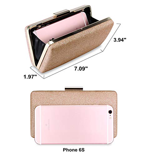 Image of Selight Glitter Clutch Purse for Women Wedding Evening Bag Sparkle Formal Bridal Purse Ladies Prom Cocktail Party Handbag