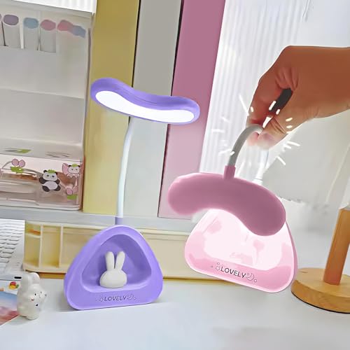 Image of Oblivion Silicone Panda Night Light - Cute Touch Sensor LED Lamp for Kids, Girls & Boys, Multicolor Rechargeable Bedroom Decor, Portable Bedside Night Lamp for Home (Rabbit Night Light)