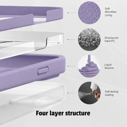 Image of KACA Silicone Back Case for Google Pixel 7a, Soft-Touch, Shockproof Phone Back Cover for Google Pixel 7a (Lavender)