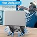 Gogoonike Adjustable Laptop Stand, Portable Laptop Riser for Desk, ABS+Silicone Foldable Ventilated Cooling Notebook Holder Stand for 10-15.6” Laptops, Tablets