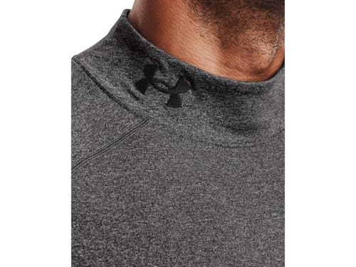 Under Armour Herren ColdGear Armour Fitted Mock T-Shirt, Herren, T-Shirt, 1366066-020, Charcoal Light Heather/Schwarz (020), XL Tall – Ansicht 6
