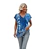 SAMPEEL Womens Summer Tops 2025 Cap Sleeve Trendy Tank Tops V Neck Loose Fit Shirts