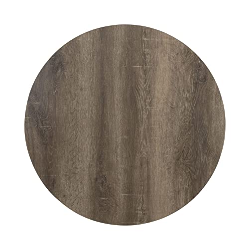 Household Essentials Grey Top Black Frame Ashwood Round Coffee Table, 31.5 X 31.5 #TOP6